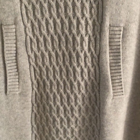 EUC- CAbi Heather Gray Cableknit Poncho Sweater - Picture 4 of 9